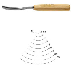 Gubias para madera codillo largo pfeil 7L